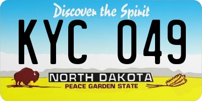 ND license plate KYC049