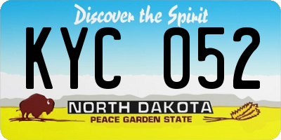 ND license plate KYC052