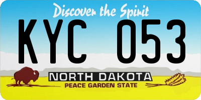 ND license plate KYC053