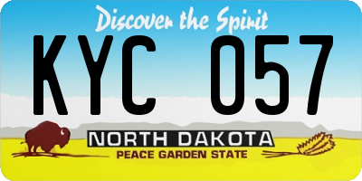 ND license plate KYC057