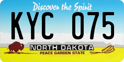 ND license plate KYC075