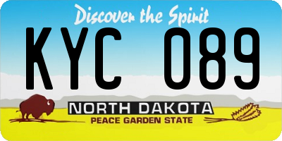 ND license plate KYC089