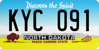 ND license plate KYC091