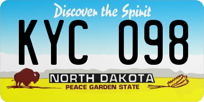 ND license plate KYC098