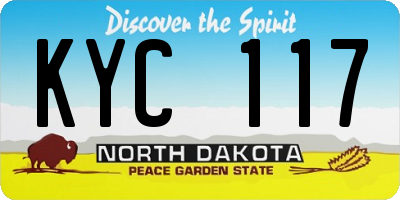 ND license plate KYC117