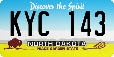 ND license plate KYC143