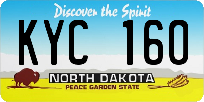 ND license plate KYC160