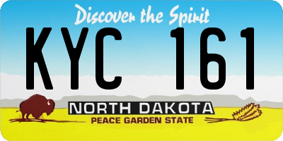 ND license plate KYC161