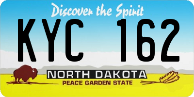 ND license plate KYC162