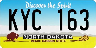 ND license plate KYC163