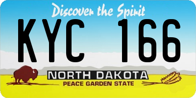 ND license plate KYC166