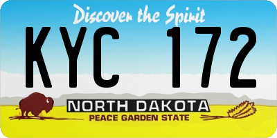 ND license plate KYC172