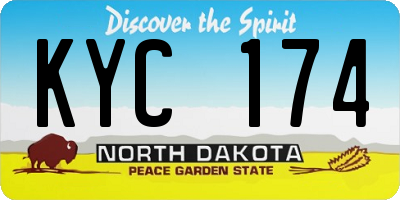 ND license plate KYC174