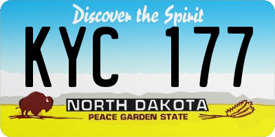 ND license plate KYC177