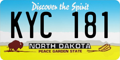 ND license plate KYC181