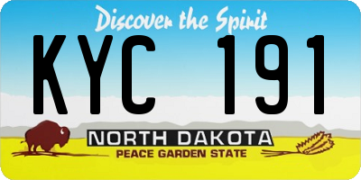 ND license plate KYC191