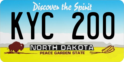ND license plate KYC200