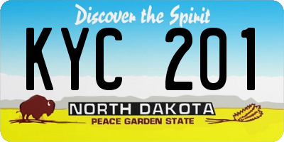 ND license plate KYC201