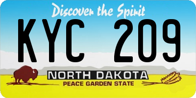 ND license plate KYC209