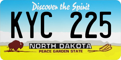 ND license plate KYC225
