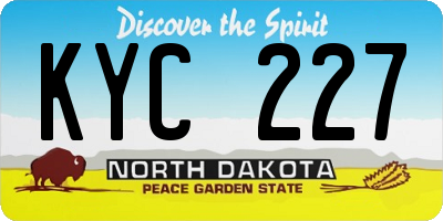ND license plate KYC227