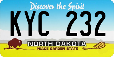 ND license plate KYC232