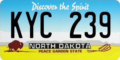 ND license plate KYC239
