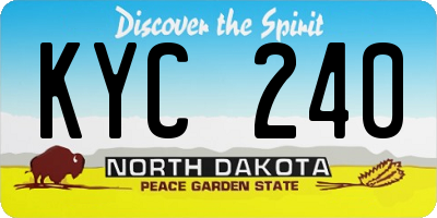 ND license plate KYC240