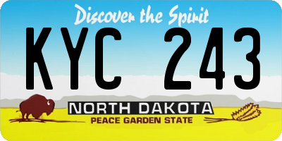 ND license plate KYC243