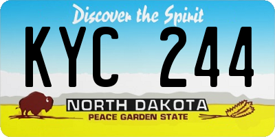 ND license plate KYC244