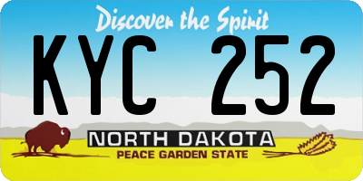 ND license plate KYC252