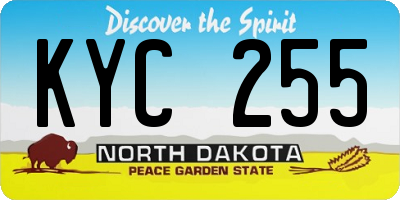 ND license plate KYC255