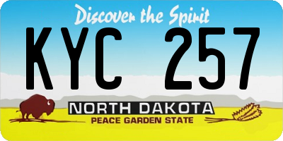 ND license plate KYC257