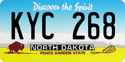 ND license plate KYC268
