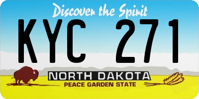 ND license plate KYC271