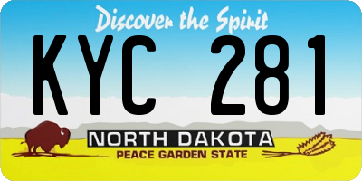 ND license plate KYC281