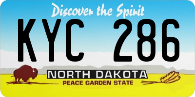 ND license plate KYC286