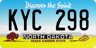 ND license plate KYC298