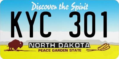 ND license plate KYC301