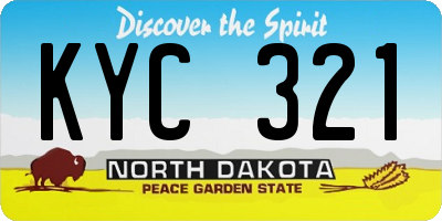 ND license plate KYC321