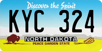 ND license plate KYC324