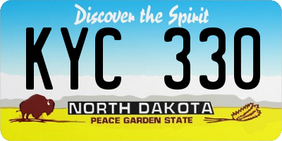 ND license plate KYC330