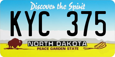 ND license plate KYC375