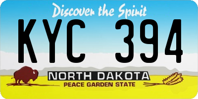 ND license plate KYC394