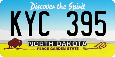 ND license plate KYC395