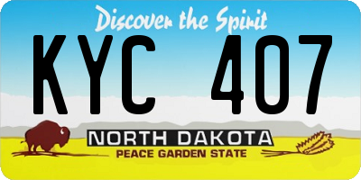 ND license plate KYC407