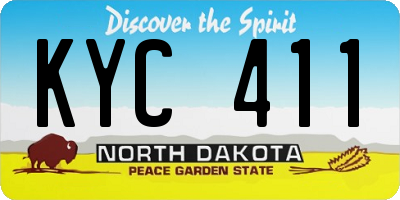ND license plate KYC411