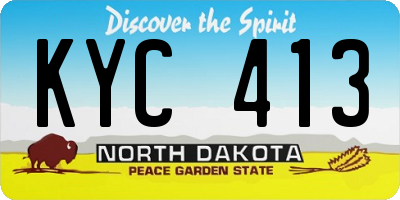 ND license plate KYC413