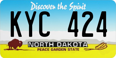 ND license plate KYC424