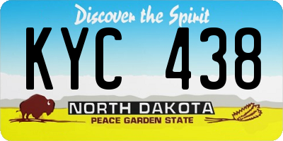 ND license plate KYC438